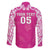 New Zealand Fern Women Rugby Custom Family Matching Short Sleeve Bodycon Dress and Hawaiian Shirt Pink Maori Pattern