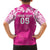 New Zealand Fern Women Rugby Custom Family Matching Tank Maxi Dress and Hawaiian Shirt Pink Maori Pattern