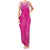 New Zealand Fern Women Rugby Custom Family Matching Tank Maxi Dress and Hawaiian Shirt Pink Maori Pattern