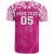 New Zealand Fern Women Rugby Custom T Shirt Pink Maori Pattern