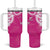 New Zealand Fern Women Rugby Custom Tumbler With Handle Pink Maori Pattern