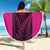 New Zealand Fern Rugby Beach Blanket Pink Maori Pattern