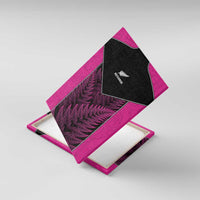 New Zealand Fern Rugby Canvas Wall Art Pink Maori Pattern