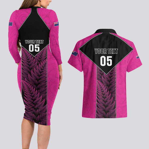 Custom Samoa Rugby Family Matching Long Sleeve Bodycon Dress and Hawaiian Shirt World Cup 2023 Coat Of Arms With Polynesian Pattern LT05