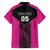 New Zealand Fern Rugby Custom Family Matching Long Sleeve Bodycon Dress and Hawaiian Shirt Pink Maori Pattern