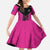 New Zealand Fern Rugby Custom Family Matching Mermaid Dress and Hawaiian Shirt Pink Maori Pattern