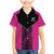 New Zealand Fern Rugby Custom Family Matching Mermaid Dress and Hawaiian Shirt Pink Maori Pattern