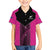 New Zealand Fern Rugby Custom Family Matching Tank Maxi Dress and Hawaiian Shirt Pink Maori Pattern