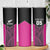 New Zealand Fern Rugby Custom Skinny Tumbler Pink Maori Pattern