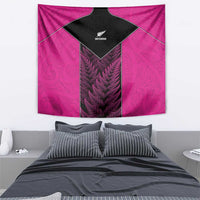 New Zealand Fern Rugby Tapestry Pink Maori Pattern