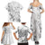 Personalised Brain Cancer Awareness Family Matching Summer Maxi Dress and Hawaiian Shirt Ribbon Polynesian Pattern