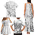 Personalised Brain Cancer Awareness Family Matching Tank Maxi Dress and Hawaiian Shirt Ribbon Polynesian Pattern