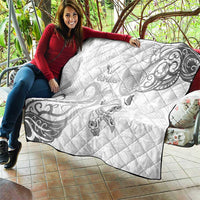 Brain Cancer Awareness Quilt Ribbon Polynesian Pattern