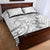 Brain Cancer Awareness Quilt Bed Set Ribbon Polynesian Pattern