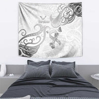 Brain Cancer Awareness Tapestry Ribbon Polynesian Pattern