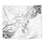 Brain Cancer Awareness Tapestry Ribbon Polynesian Pattern