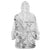 Personalised Brain Cancer Awareness Wearable Blanket Hoodie Ribbon Polynesian Pattern