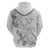 Personalised Brain Cancer Awareness Zip Hoodie Ribbon Polynesian Pattern