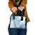 Polynesian Pattern With Plumeria Flowers Shoulder Handbag Blue