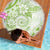 Polynesian Pattern With Plumeria Flowers Beach Blanket Lime Green