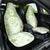 Polynesian Pattern With Plumeria Flowers Car Seat Cover Lime Green