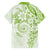 Polynesian Pattern With Plumeria Flowers Family Matching Puletasi and Hawaiian Shirt Lime Green