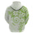 Polynesian Pattern With Plumeria Flowers Hoodie Lime Green