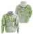 Polynesian Pattern With Plumeria Flowers Hoodie Lime Green