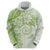 Polynesian Pattern With Plumeria Flowers Hoodie Lime Green