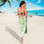Polynesian Pattern With Plumeria Flowers Sarong Lime Green