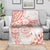 Polynesian Pattern With Plumeria Flowers Blanket Orange Peach