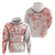 Polynesian Pattern With Plumeria Flowers Hoodie Orange Peach