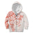 Polynesian Pattern With Plumeria Flowers Kid Hoodie Orange Peach