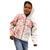 Polynesian Pattern With Plumeria Flowers Kid Hoodie Orange Peach