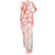 Polynesian Pattern With Plumeria Flowers Tank Maxi Dress Orange Peach