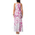 Polynesian Pattern With Plumeria Flowers Family Matching Tank Maxi Dress and Hawaiian Shirt Pink