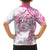 Polynesian Pattern With Plumeria Flowers Kid Hawaiian Shirt Pink