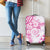 Polynesian Pattern With Plumeria Flowers Luggage Cover Pink