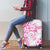 Polynesian Pattern With Plumeria Flowers Luggage Cover Pink
