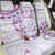 Polynesian Pattern With Plumeria Flowers Back Car Seat Cover Purple