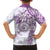 Polynesian Pattern With Plumeria Flowers Family Matching Off Shoulder Short Dress and Hawaiian Shirt Purple