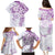 Polynesian Pattern With Plumeria Flowers Family Matching Puletasi and Hawaiian Shirt Purple