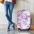 Polynesian Pattern With Plumeria Flowers Luggage Cover Purple