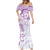 Polynesian Pattern With Plumeria Flowers Mermaid Dress Purple