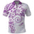 Polynesian Pattern With Plumeria Flowers Polo Shirt Purple