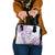 Polynesian Pattern With Plumeria Flowers Shoulder Handbag Purple