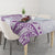 Polynesian Pattern With Plumeria Flowers Tablecloth Purple