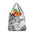 Polynesian Pattern With Plumeria Flowers Grocery Bag White