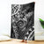 Polynesian Pattern With Plumeria Flowers Blanket Black