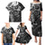 Polynesian Pattern With Plumeria Flowers Family Matching Puletasi and Hawaiian Shirt Black